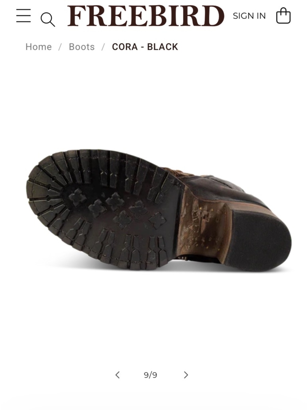 FREEBIRD Cora in Distressed Black Size 6 EUC - Picture 8 of 11